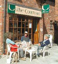 The Courtyard has tables outside during the summer months