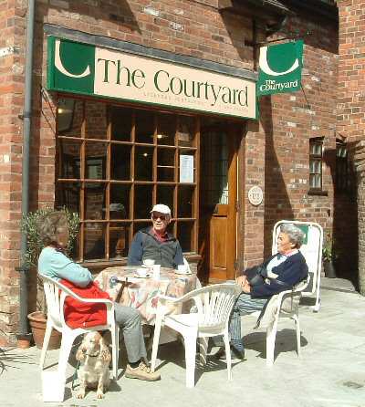 The Courtyard has tables outside during the summer months