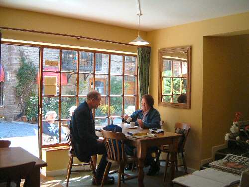 The Courtyard has a friendly, relaxed atmosphere with a selection of daily newspapers for you to browse